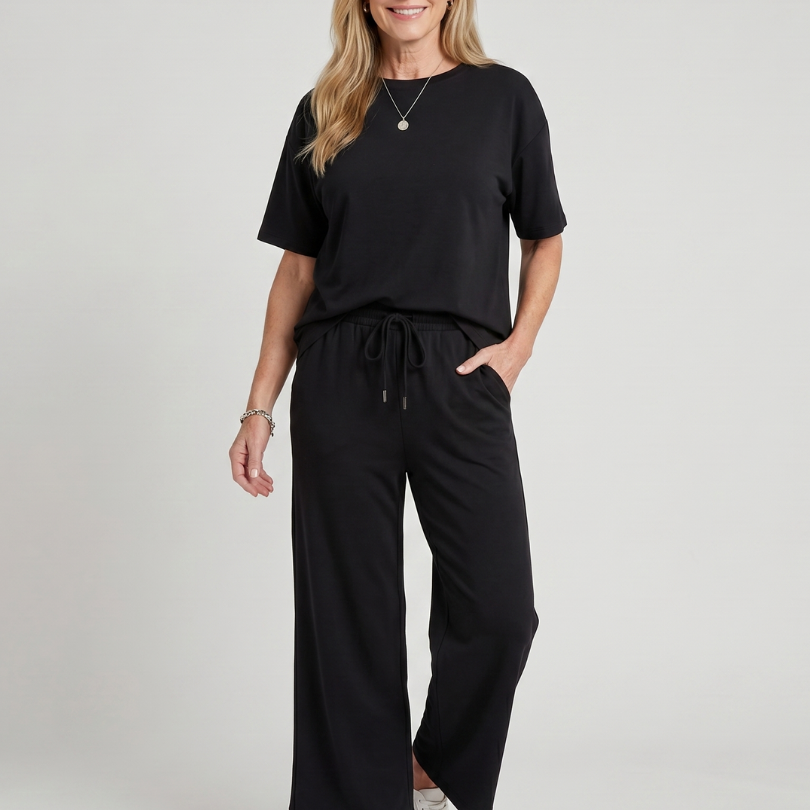 AVA JOLENE | Relaxed Straight Leg Two Piece Set For Women