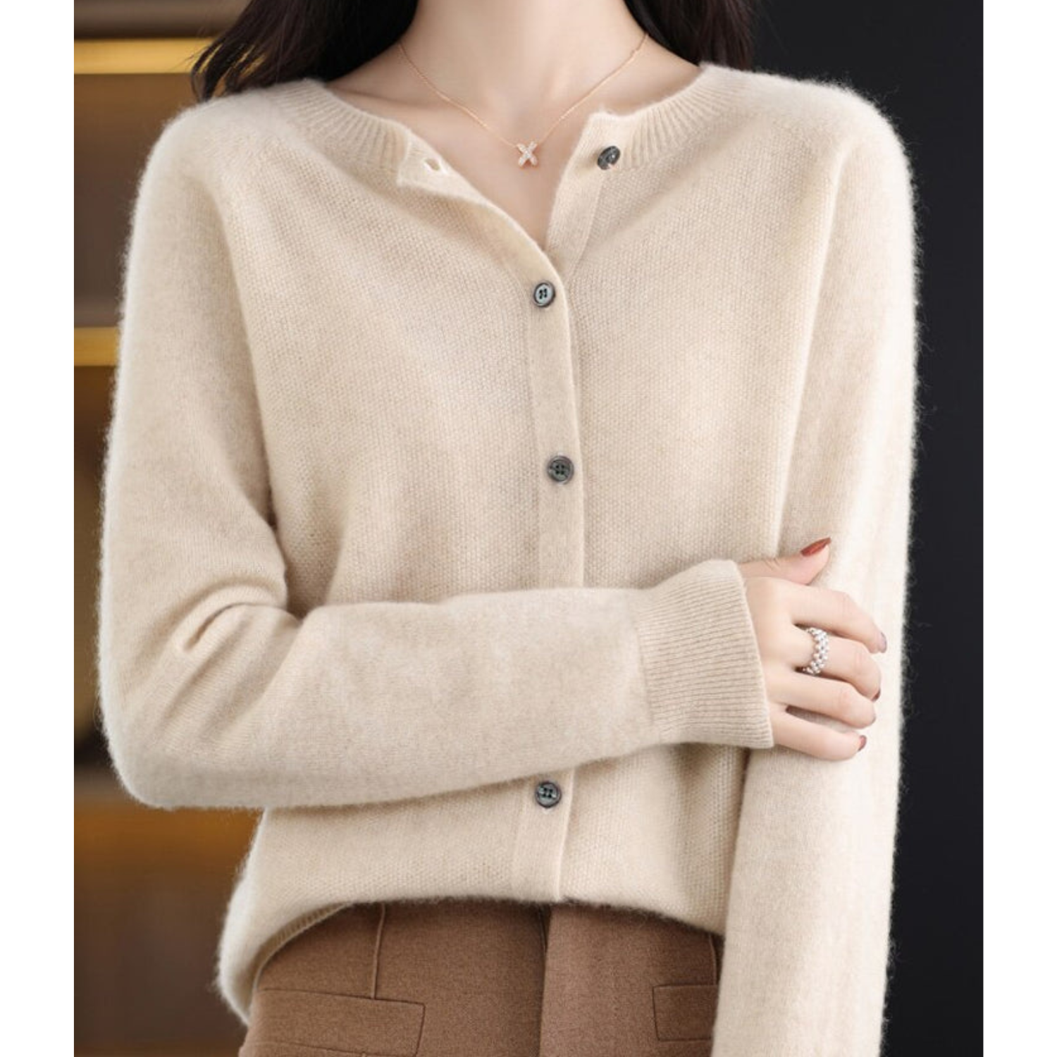 AVA JOLENE | BUTTON-FRONT CARDIGAN FOR WOMEN