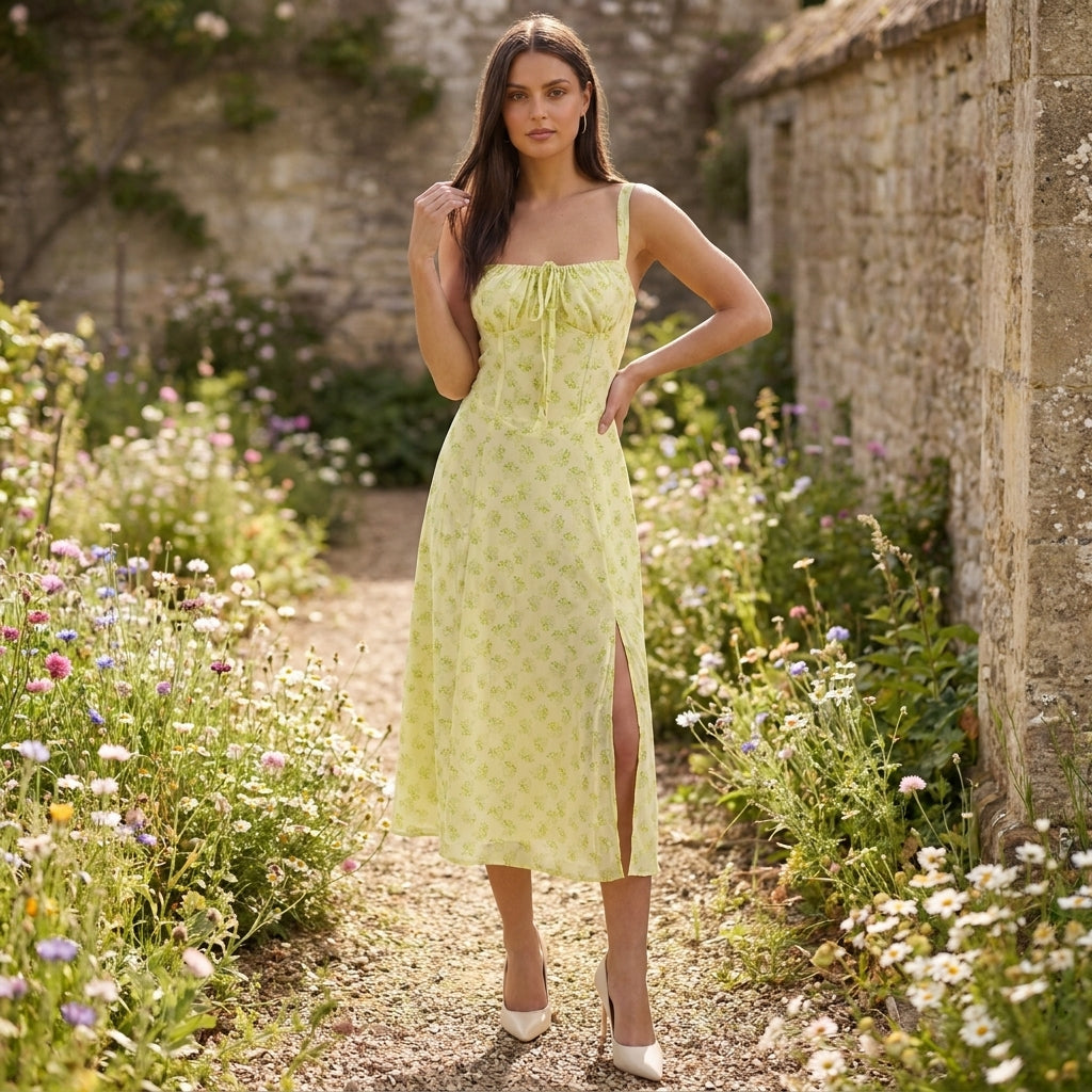AVA JOLENE | FLORAL MIDI DRESS FOR WOMEN