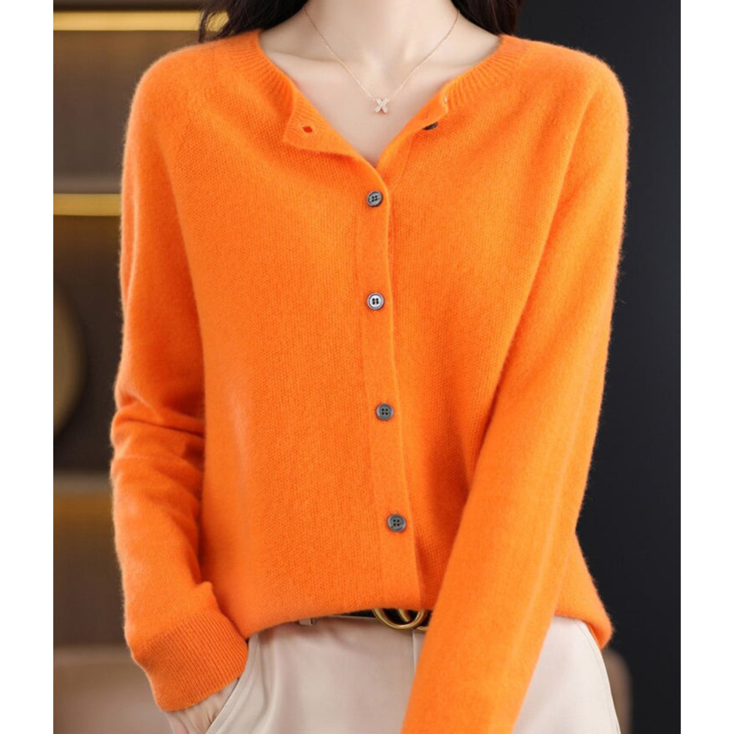 AVA JOLENE | BUTTON-FRONT CARDIGAN FOR WOMEN