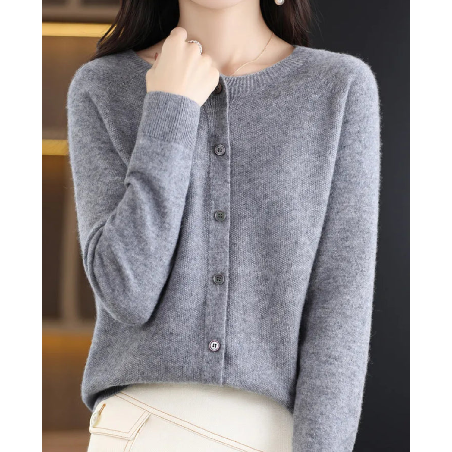 AVA JOLENE | BUTTON-FRONT CARDIGAN FOR WOMEN