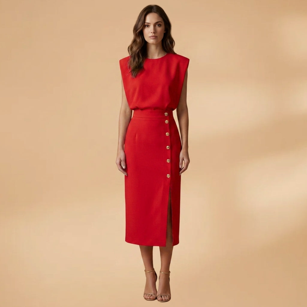 AVA JOLENE | SLEEVELESS MIDI DRESS FOR WOMEN