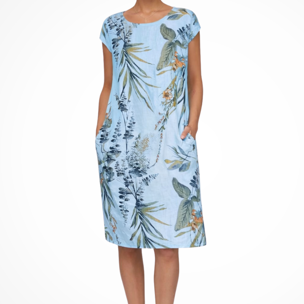 AVA JOLENE | BOTANICAL PRINT SHIFT DRESS FOR WOMEN