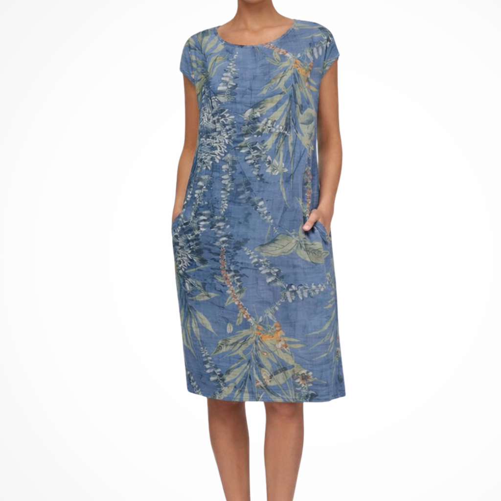 AVA JOLENE | BOTANICAL PRINT SHIFT DRESS FOR WOMEN