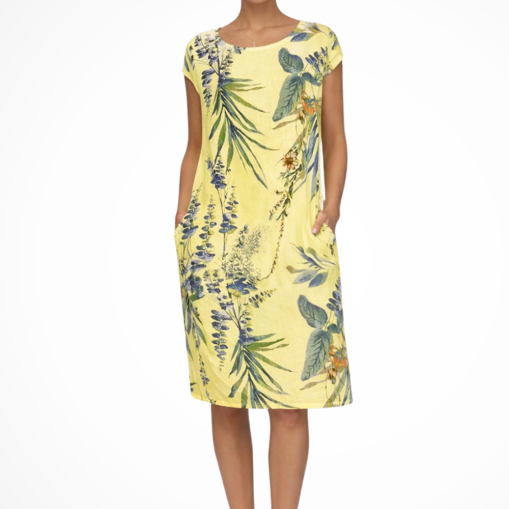AVA JOLENE | BOTANICAL PRINT SHIFT DRESS FOR WOMEN