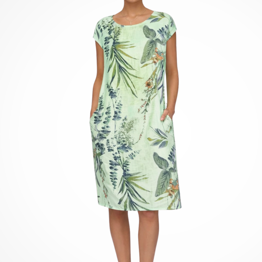 AVA JOLENE | BOTANICAL PRINT SHIFT DRESS FOR WOMEN