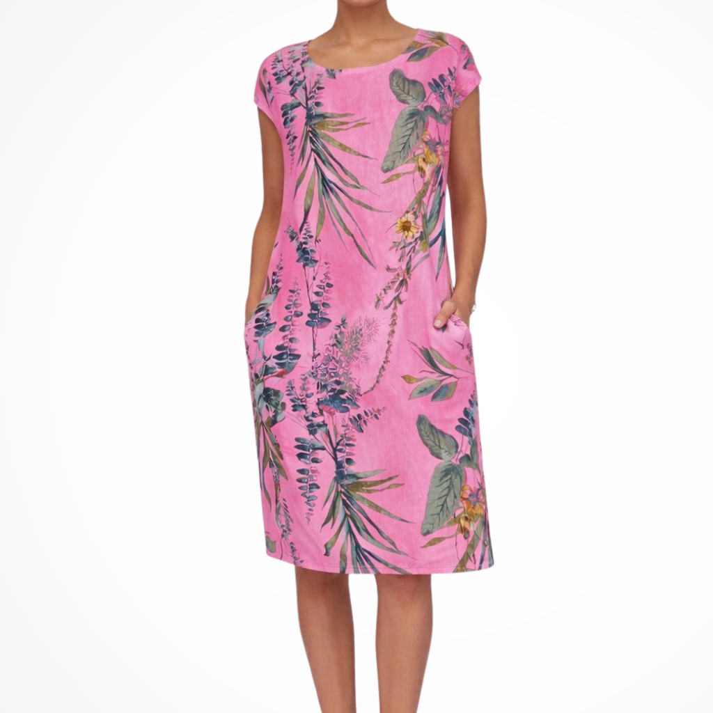 AVA JOLENE | BOTANICAL PRINT SHIFT DRESS FOR WOMEN
