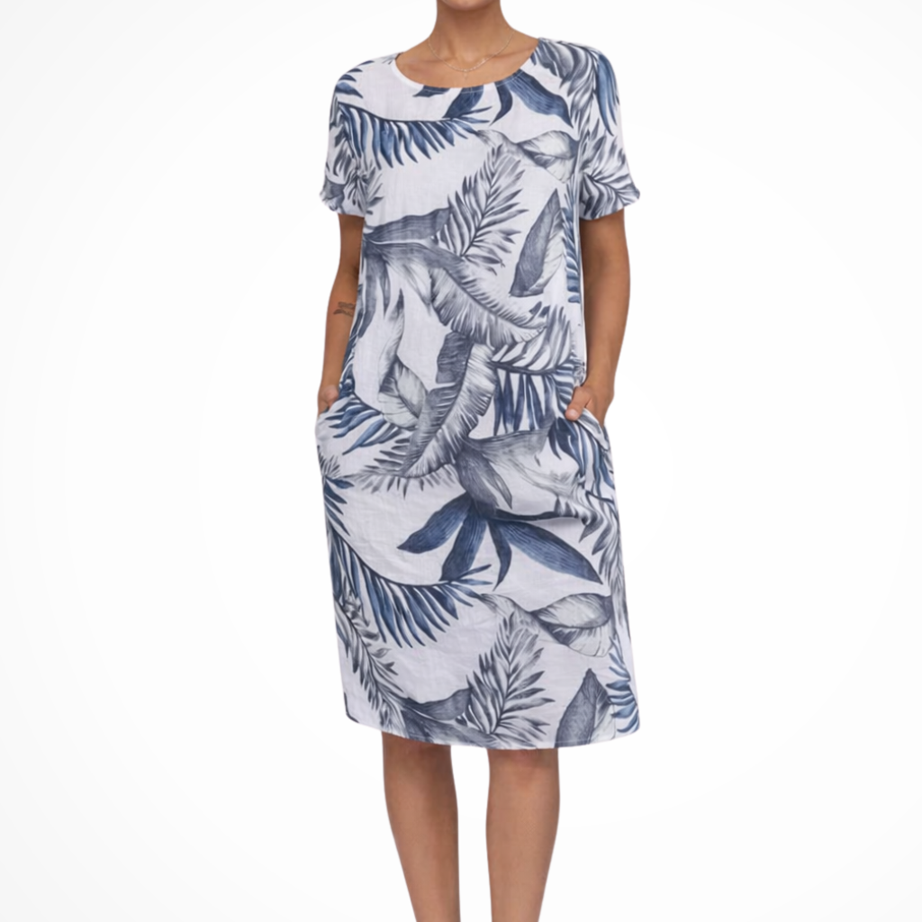 AVA JOLENE | BOTANICAL PRINT SHIFT DRESS FOR WOMEN