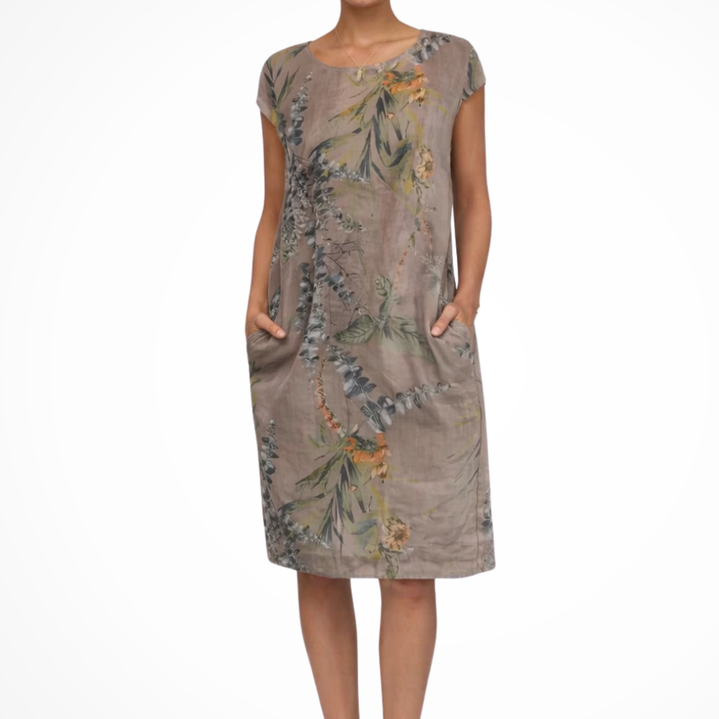 AVA JOLENE | BOTANICAL PRINT SHIFT DRESS FOR WOMEN
