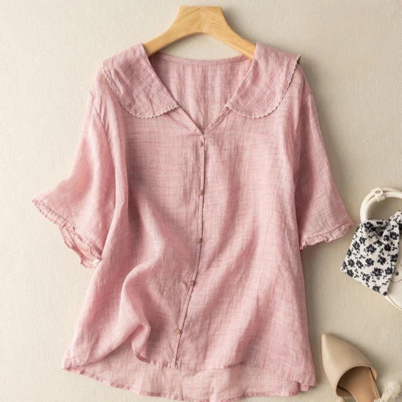 AVA JOLENE | SCALLOPED COLLAR BLOUSE FOR WOMEN