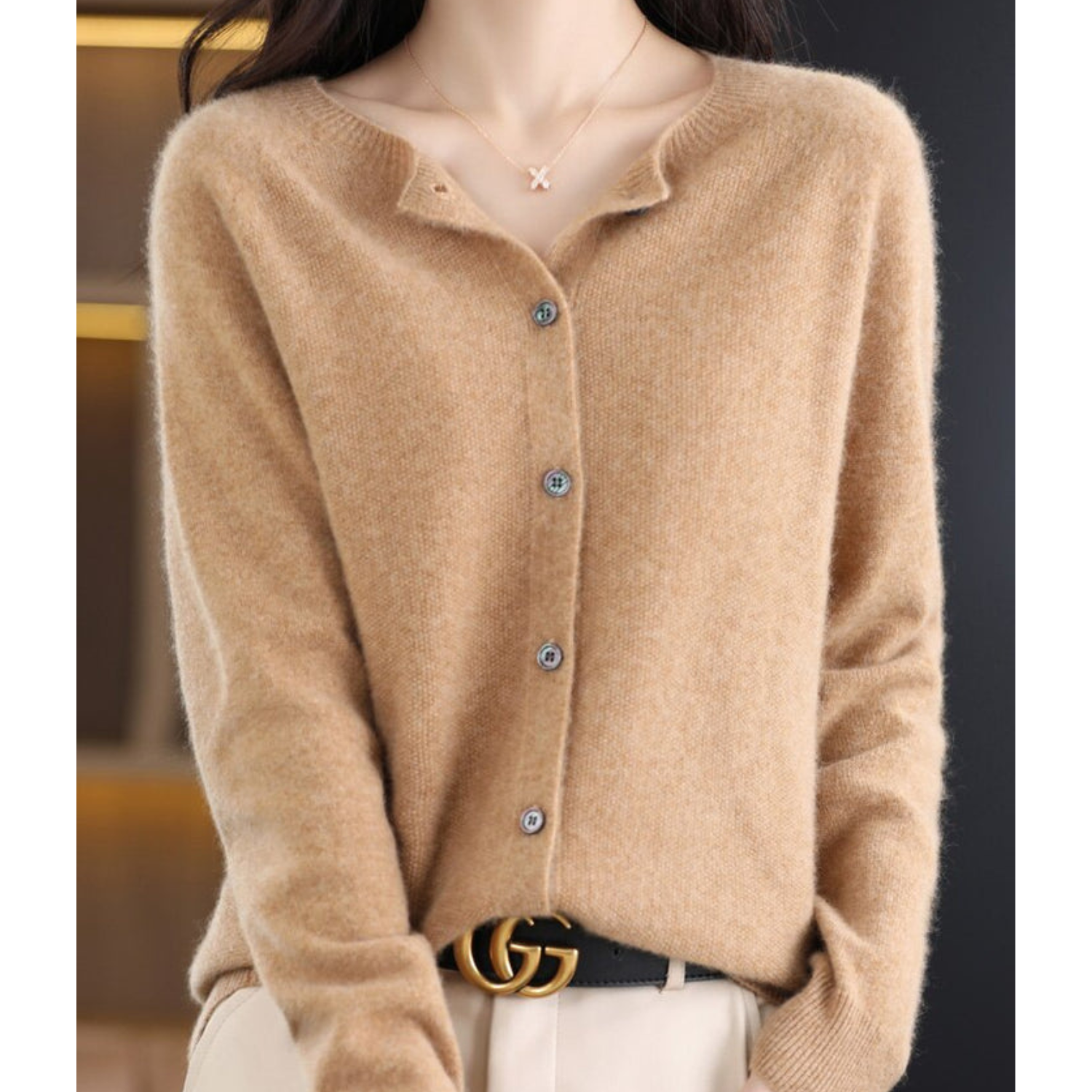 AVA JOLENE | BUTTON-FRONT CARDIGAN FOR WOMEN