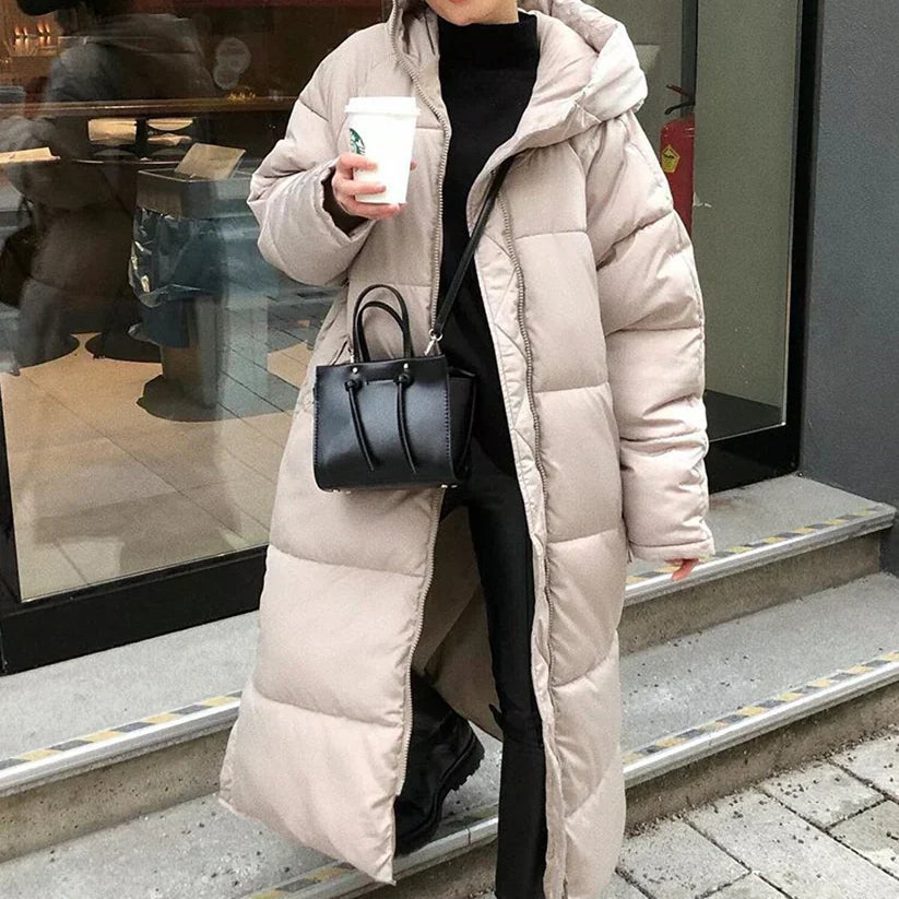AVA JOLENE | LONG QUILTED PUFFER COAT FOR WOMEN