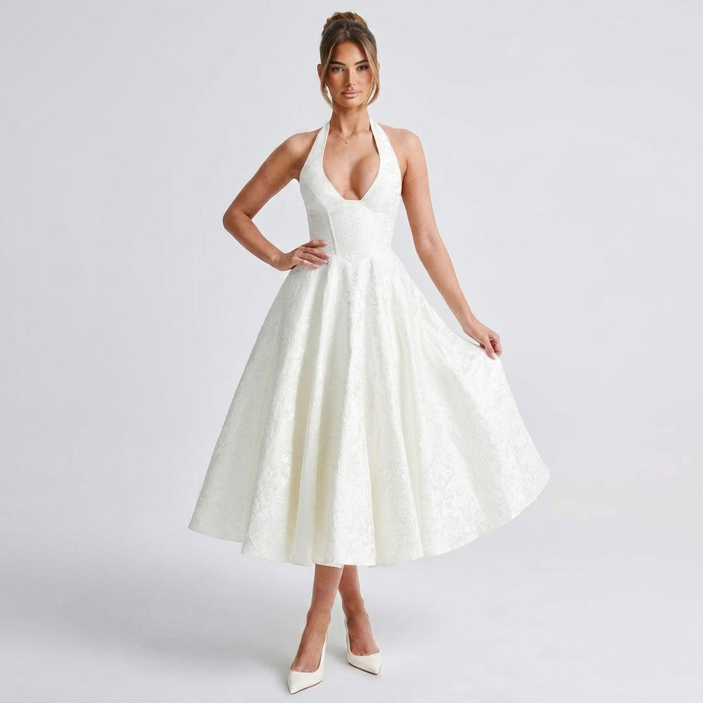 AVA JOLENE | SLEEVELESS A-LINE MIDI DRESS FOR WOMEN