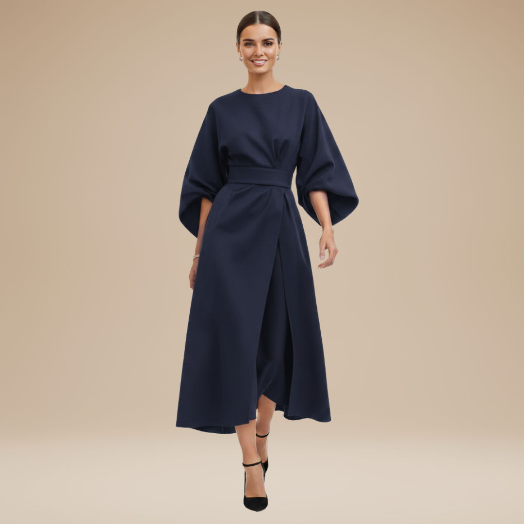 AVA JOLENE | BELTED MIDI DRESS FOR WOMEN