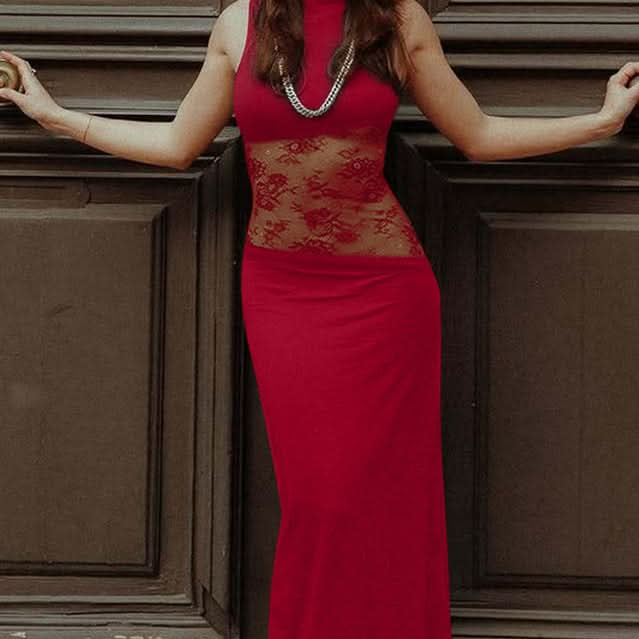 AVA JOLENE | LACE CUTOUT MAXI DRESS FOR WOMEN