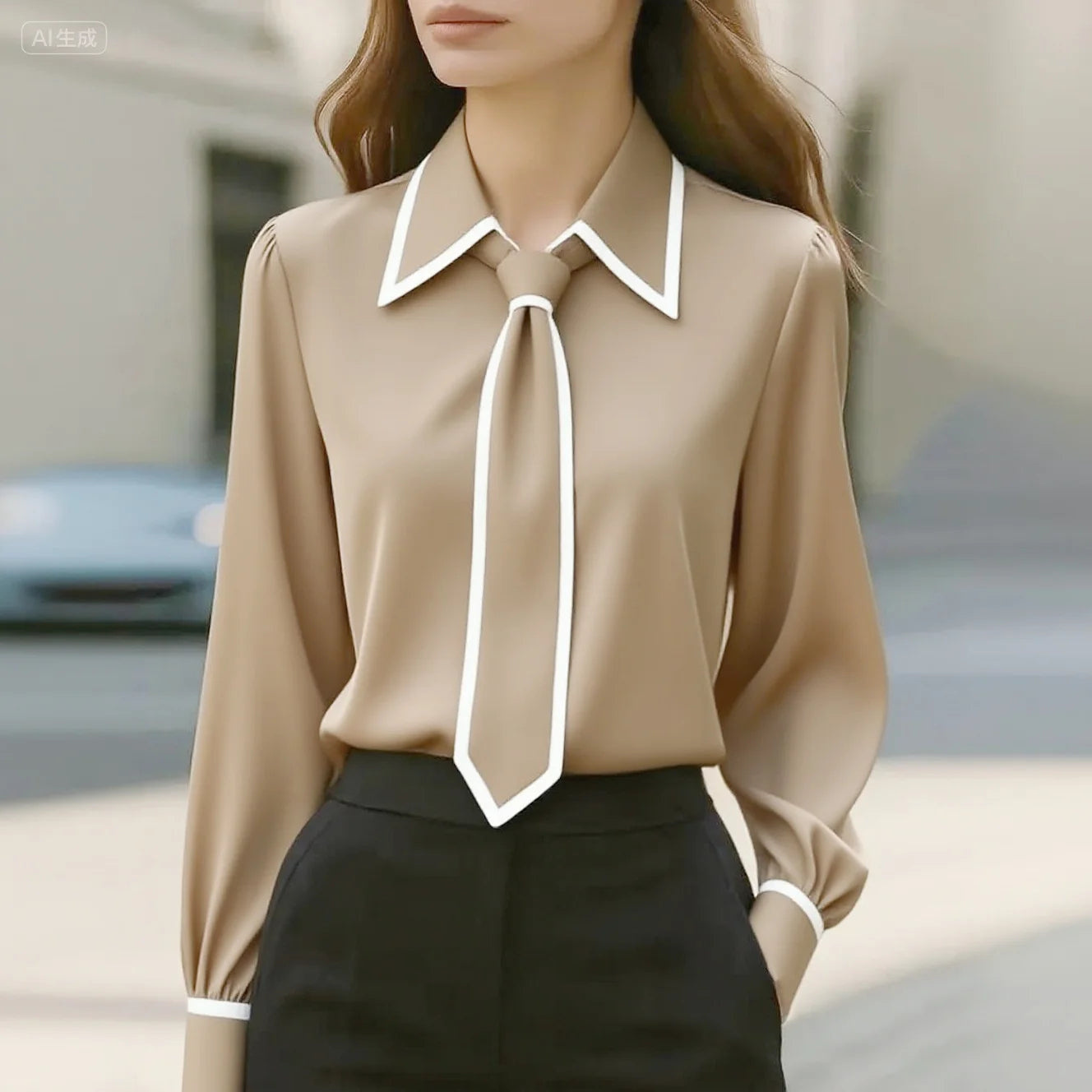 AVA JOLENE | CONTRAST BLOUSE FOR WOMEN