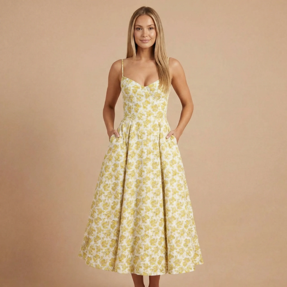 AVA JOLENE | SWEETHEART MIDI DRESS FOR WOMEN