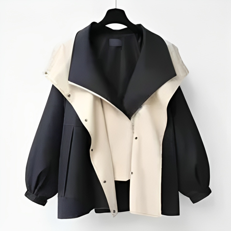 AVA JOLENE | LAYERED HOOD SNAP-BUTTON JACKET FOR WOMEN