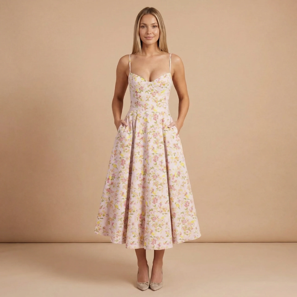AVA JOLENE | SWEETHEART MIDI DRESS FOR WOMEN