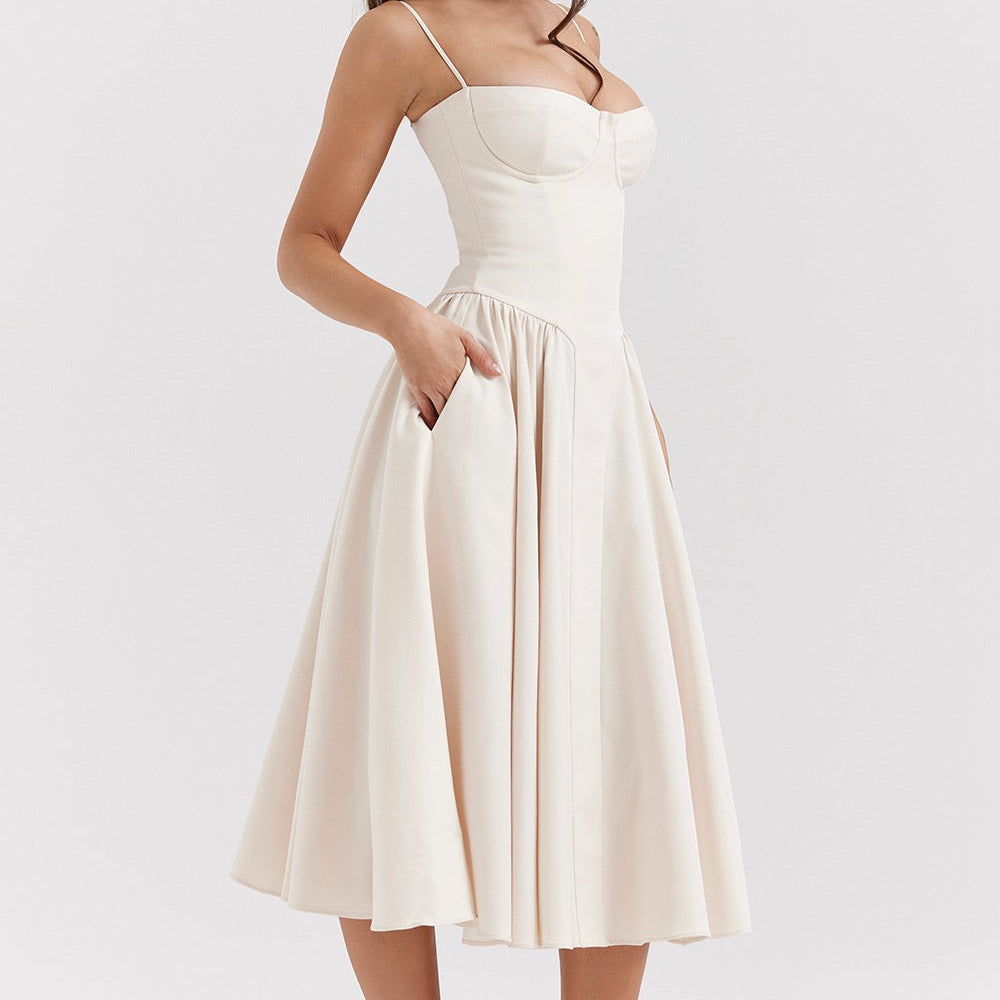 AVA JOLENE | CORSET MIDI DRESS FOR WOMEN