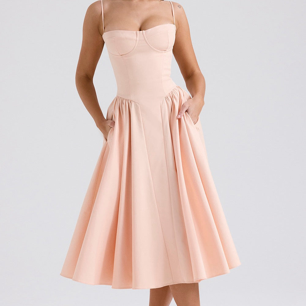 AVA JOLENE | CORSET MIDI DRESS FOR WOMEN