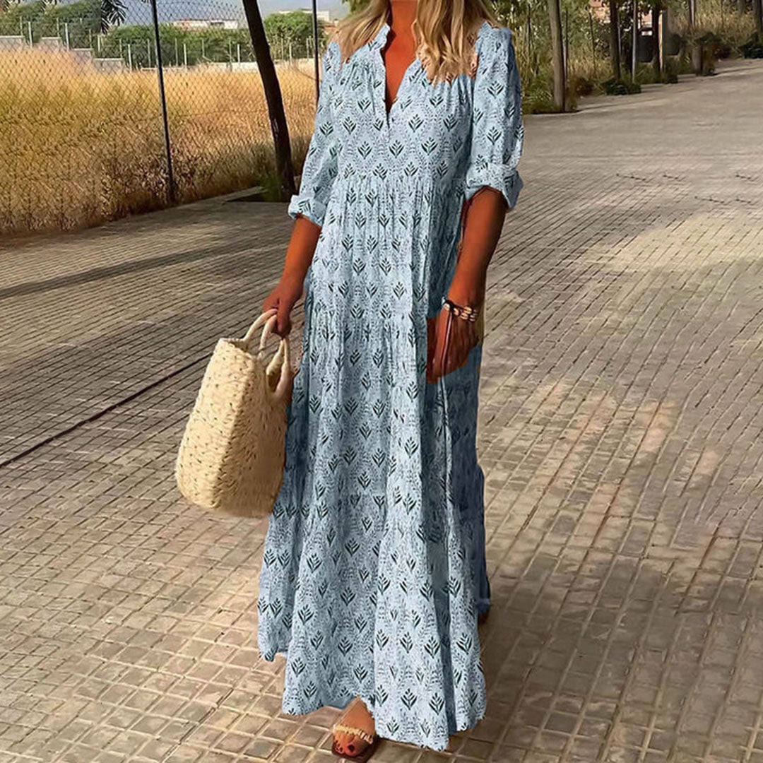 AVA JOLENE | LONG SLEEVE BOHO MAXI DRESS FOR WOMEN