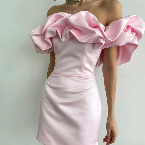 AVA JOLENE | OFF-SHOULDER ELEGANT MIDI DRESS FOR WOMEN