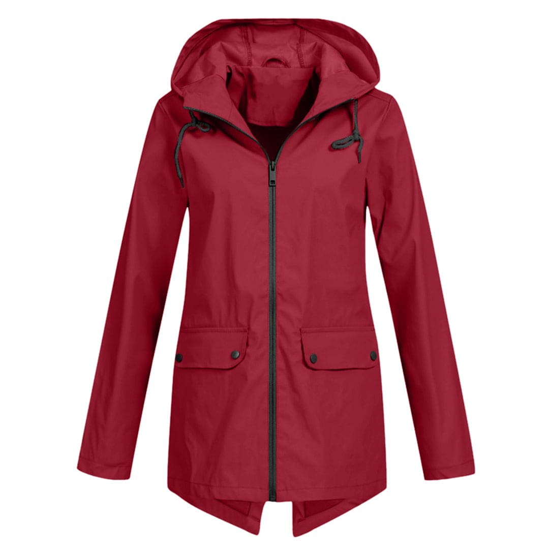 AVA JOLENE | HOODED ZIP-UP JACKET WITH FLAP POCKETS FOR WOMEN