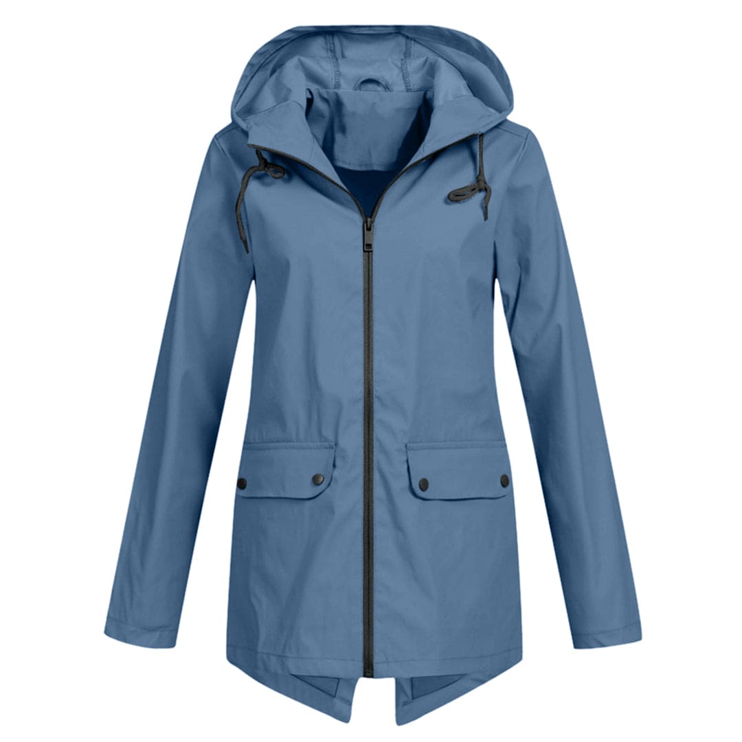 AVA JOLENE | HOODED ZIP-UP JACKET WITH FLAP POCKETS FOR WOMEN