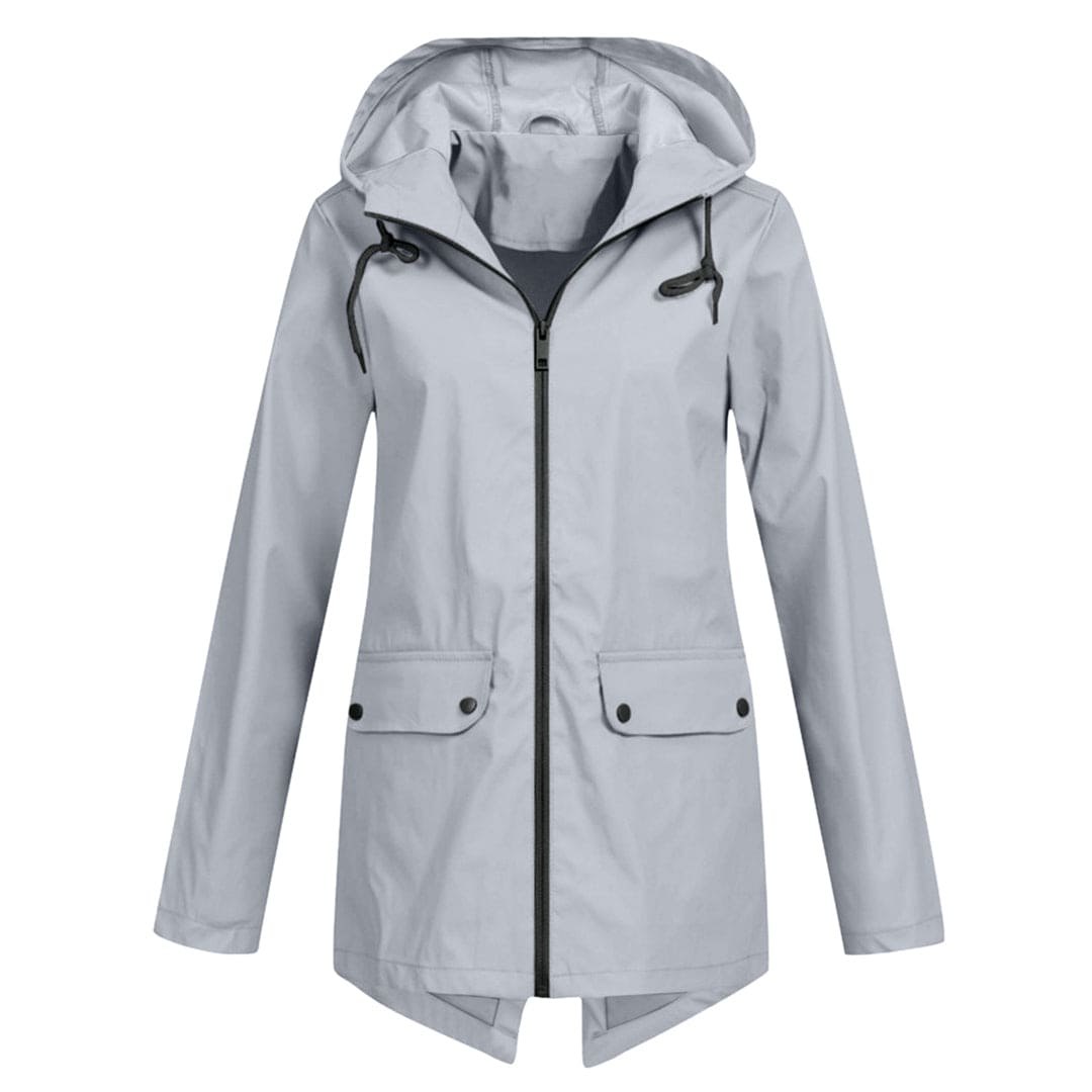 AVA JOLENE | HOODED ZIP-UP JACKET WITH FLAP POCKETS FOR WOMEN