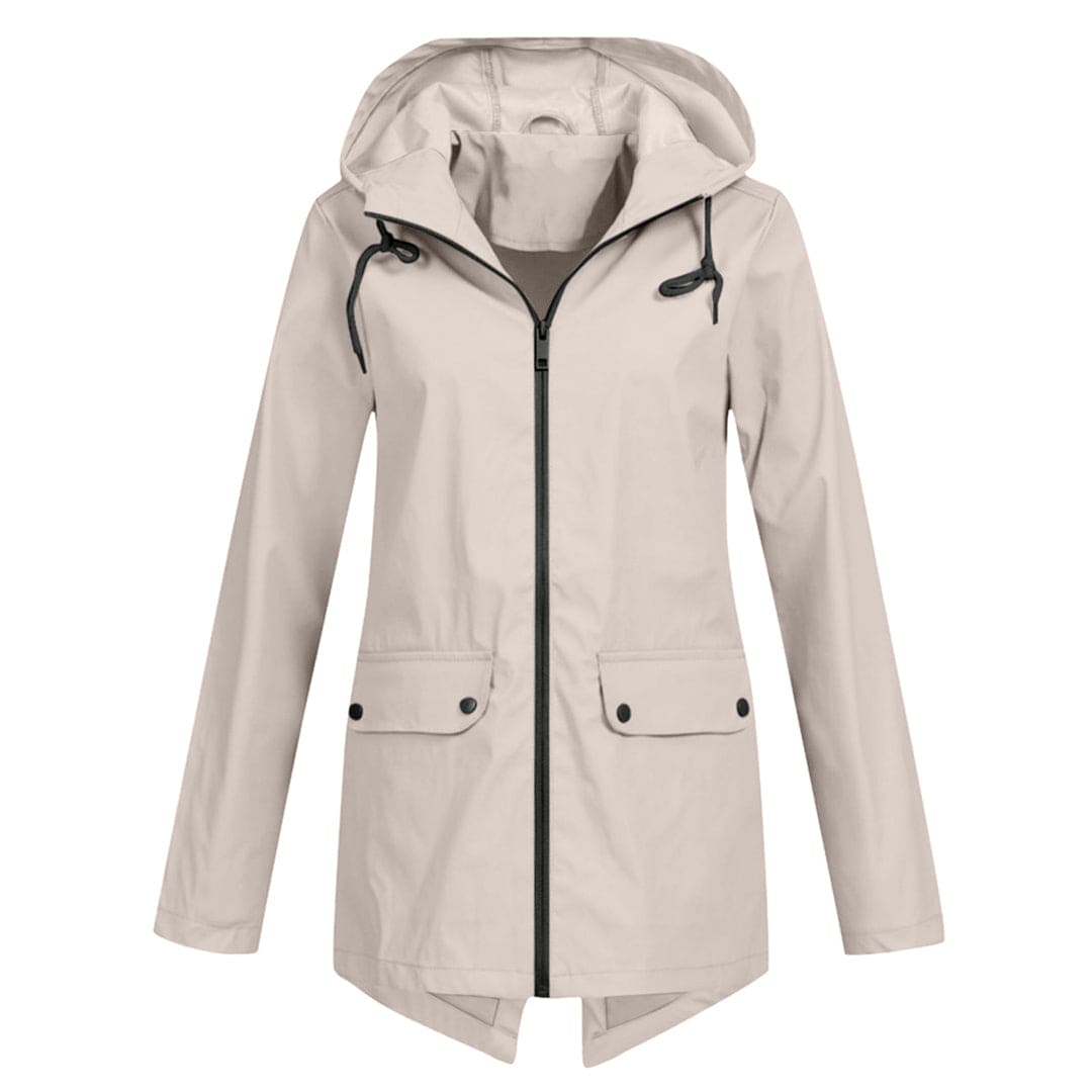 AVA JOLENE | HOODED ZIP-UP JACKET WITH FLAP POCKETS FOR WOMEN