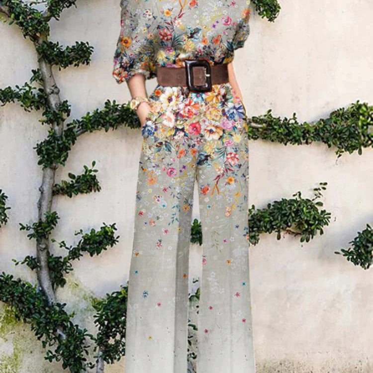 AVA JOLENE | ONE-SHOULDER GRAPHIC PRINT JUMPSUIT FOR WOMEN