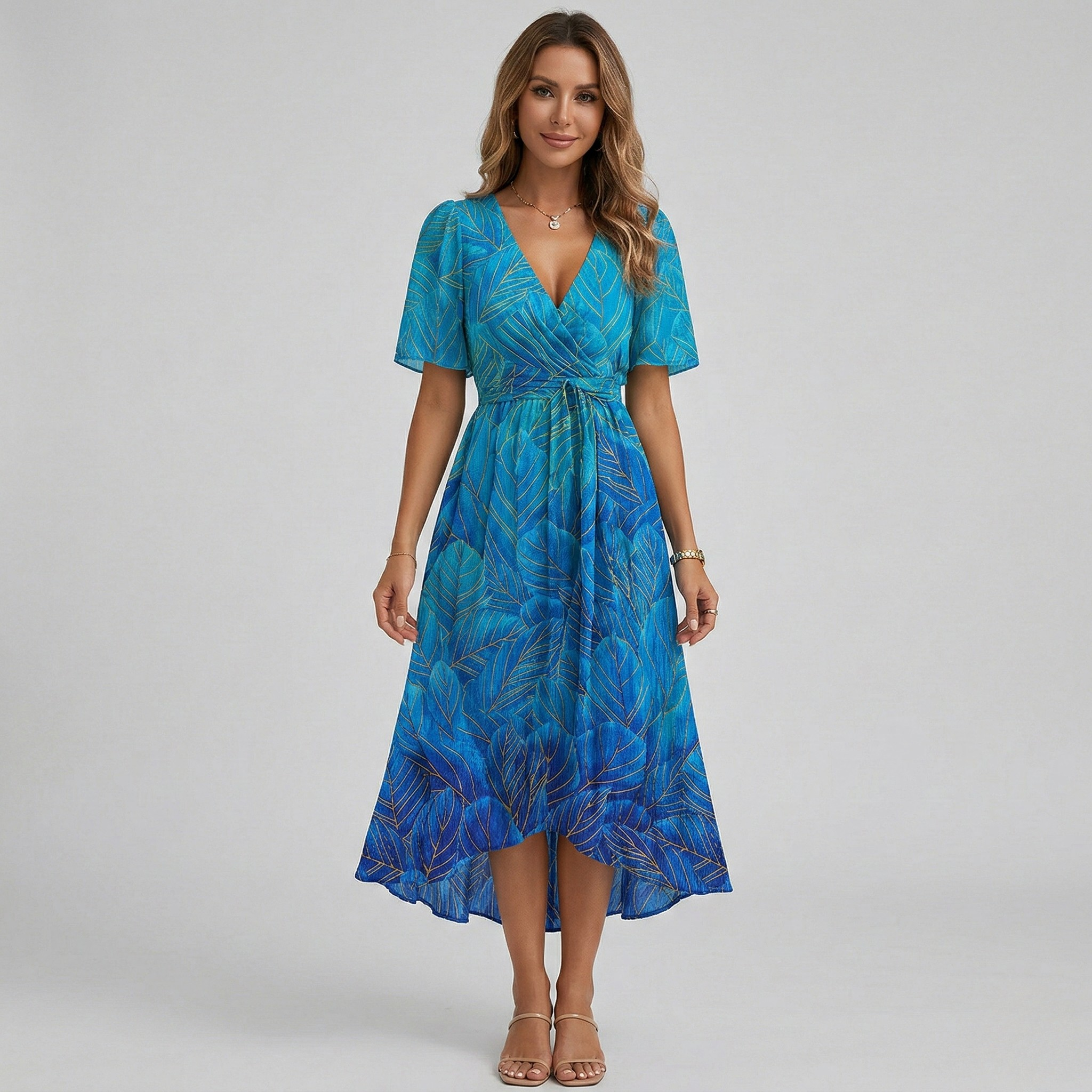 AVA JOLENE | FLORAL MIDI DRESS FOR WOMEN