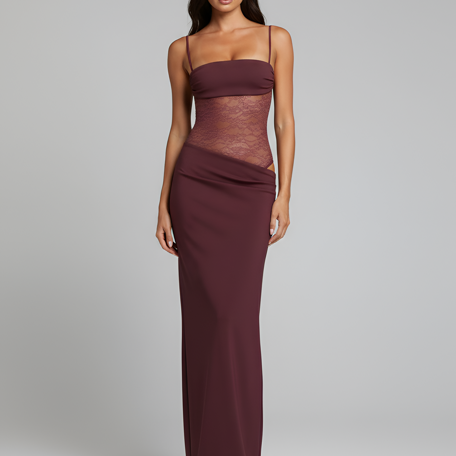 AVA JOLENE | LACE CORSET MAXI DRESS FOR WOMEN
