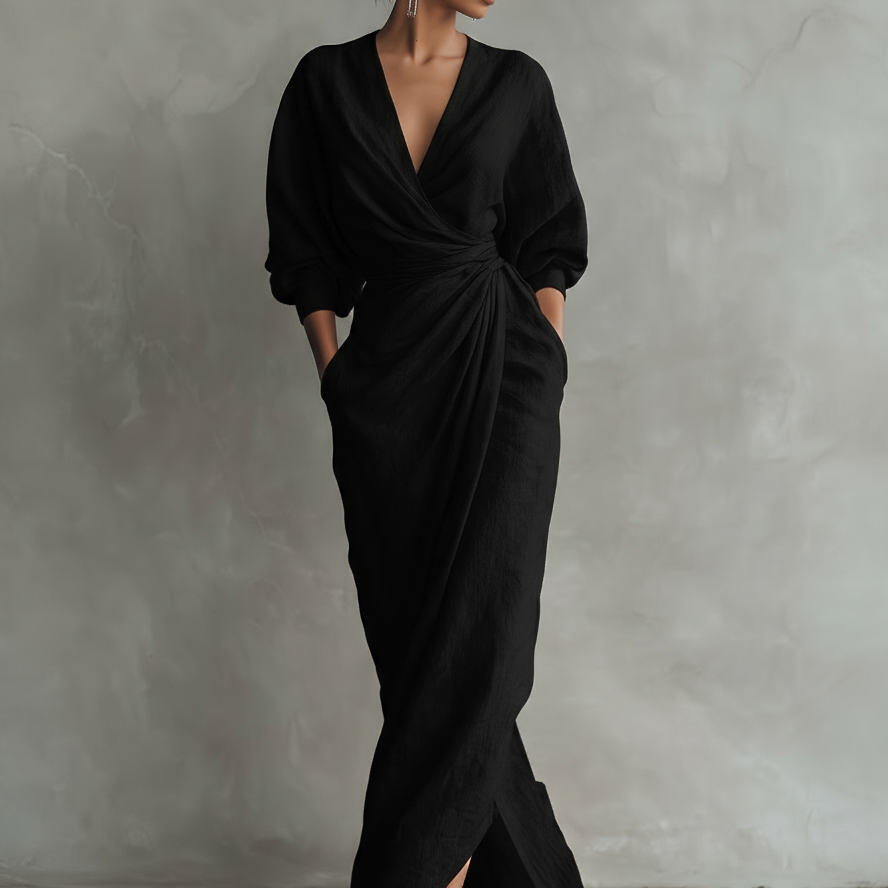 AVA JOLENE | V NECK MAXI DRESS FOR WOMEN