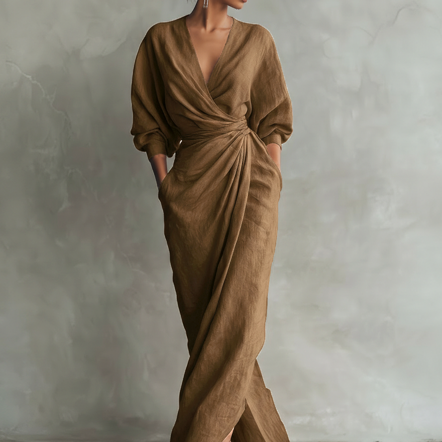 AVA JOLENE | V NECK MAXI DRESS FOR WOMEN