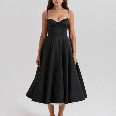 AVA JOLENE | GRANADA FITTED BODICE MIDI DRESS FOR WOMEN