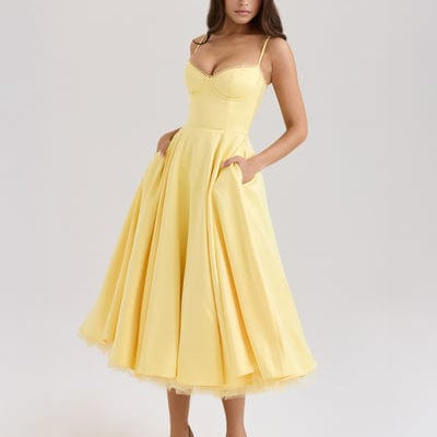 AVA JOLENE | GRANADA FITTED BODICE MIDI DRESS FOR WOMEN