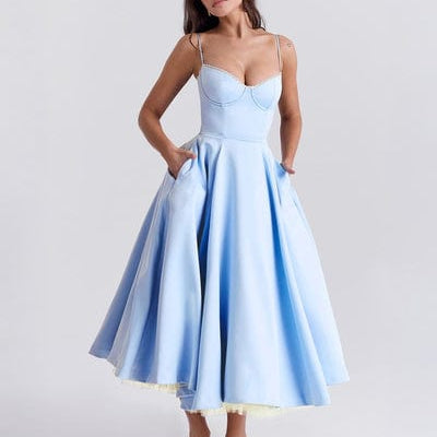 AVA JOLENE | GRANADA FITTED BODICE MIDI DRESS FOR WOMEN