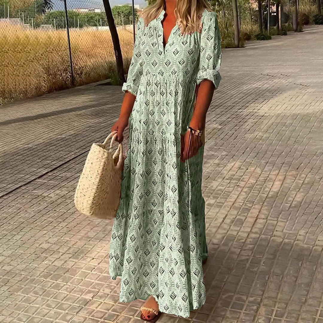 AVA JOLENE | LONG SLEEVE BOHO MAXI DRESS FOR WOMEN