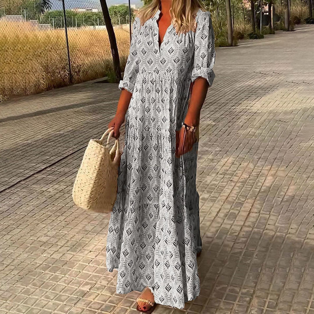 AVA JOLENE | LONG SLEEVE BOHO MAXI DRESS FOR WOMEN