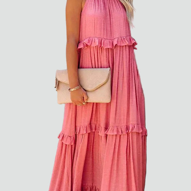 AVA JOLENE | HALTER NECK MAXI DRESS FOR WOMEN