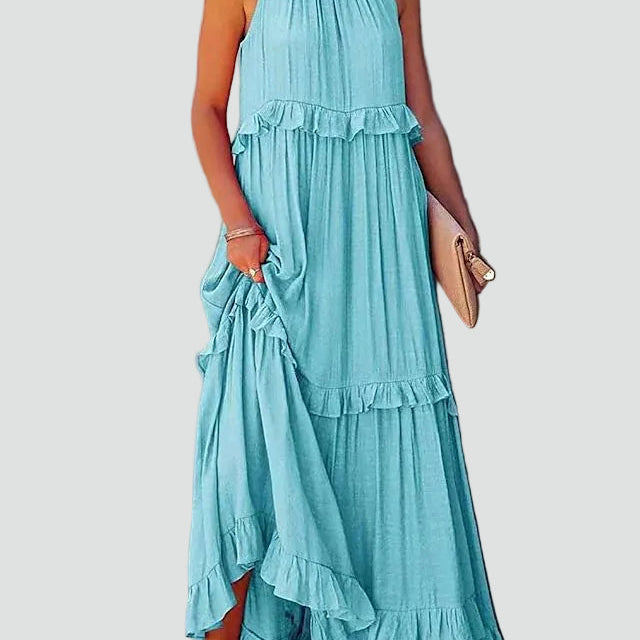 AVA JOLENE | HALTER NECK MAXI DRESS FOR WOMEN