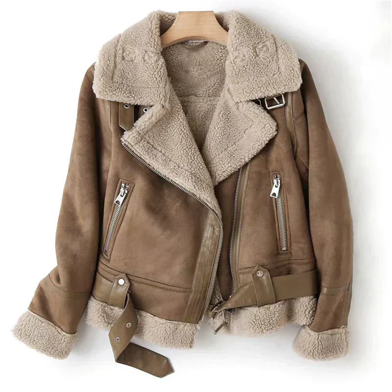 AVA JOLENE | SHEARLING TRIM ZIP JACKET FOR WOMEN