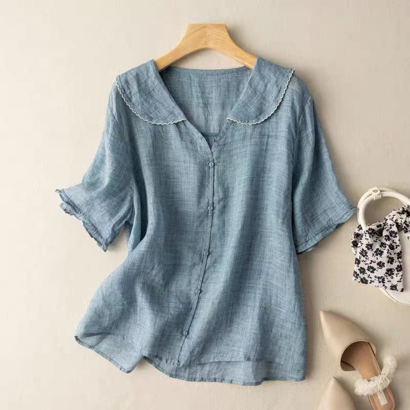 AVA JOLENE | SCALLOPED COLLAR BLOUSE FOR WOMEN