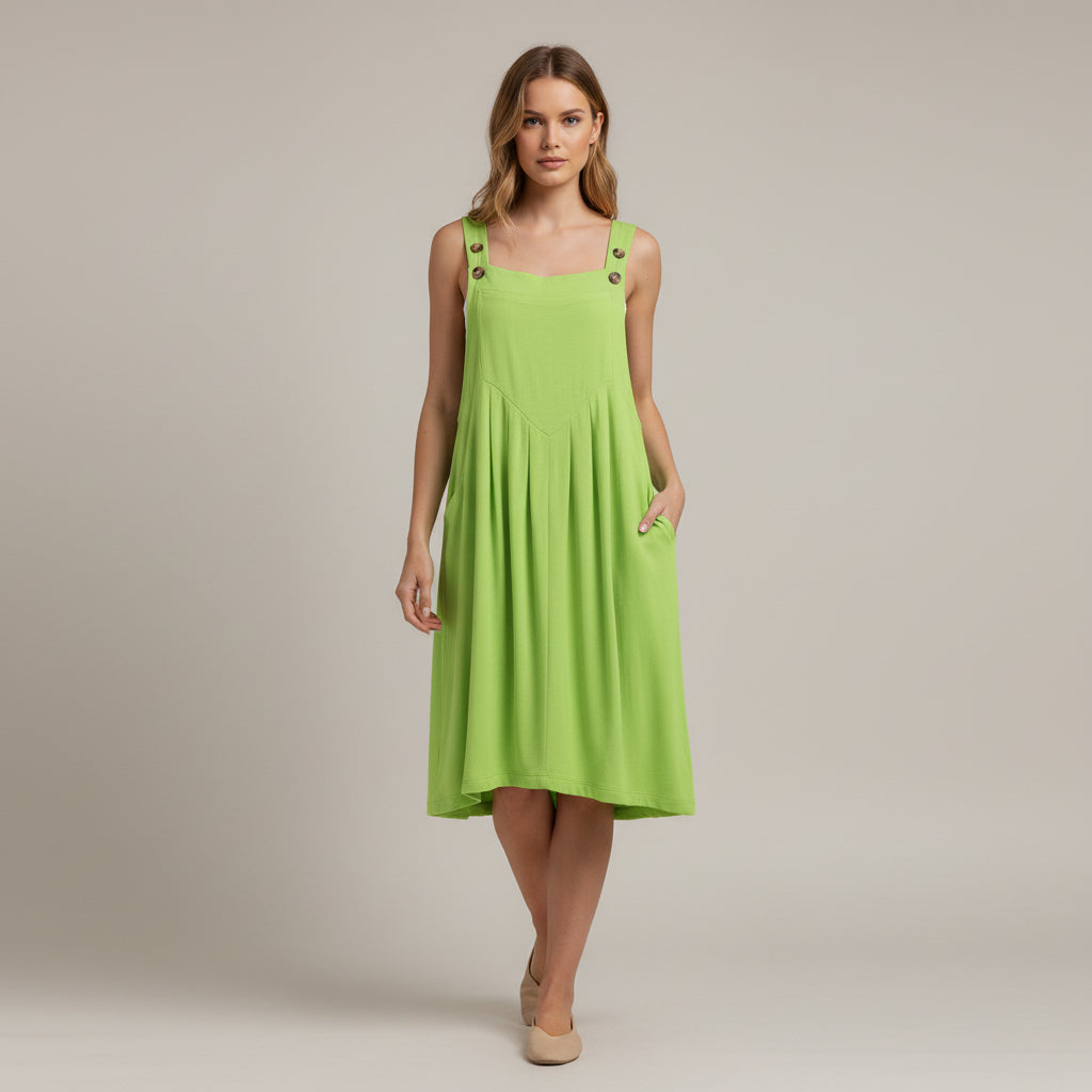 AVA JOLENE | FLOWY OVERALLS MIDI DRESS FOR WOMEN