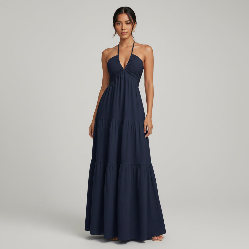 AVA JOLENE | MINIMALIST A-LINE RUFFLE HEM DRESS FOR WOMEN