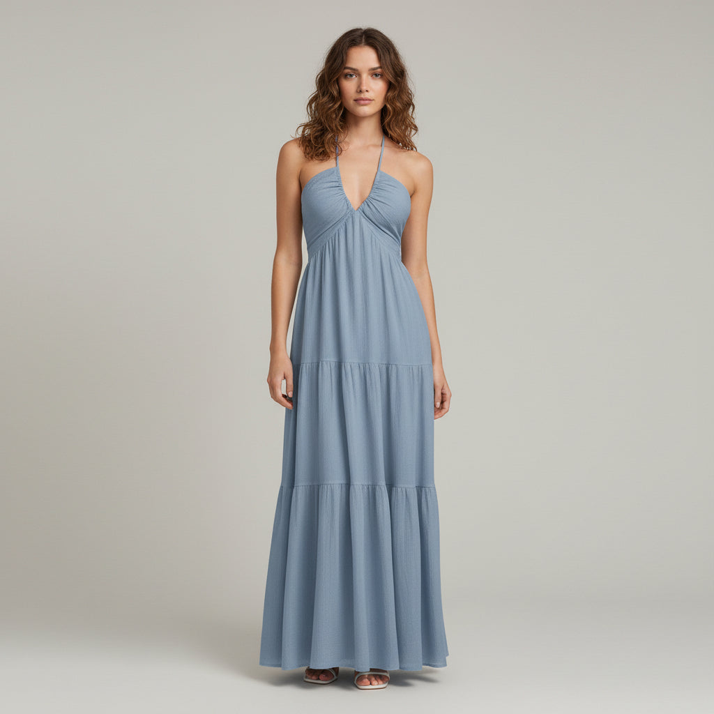 AVA JOLENE | MINIMALIST A-LINE RUFFLE HEM DRESS FOR WOMEN
