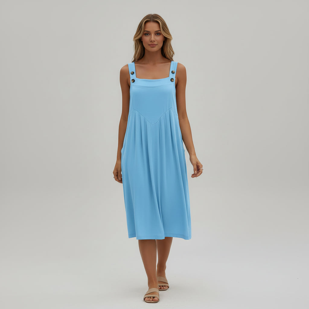 AVA JOLENE | FLOWY OVERALLS MIDI DRESS FOR WOMEN