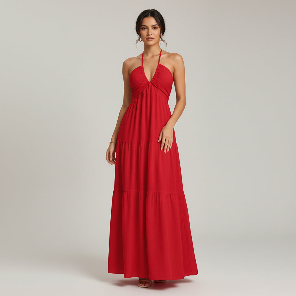 AVA JOLENE | MINIMALIST A-LINE RUFFLE HEM DRESS FOR WOMEN